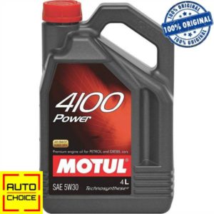 Motul 4100 Power 5W30 Semi-Synthetic Engine Oil for Car – 4 Litres