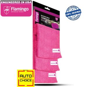 Flamingo Ultra-Thick, Soft Microfiber Car/Motorbike Cleaning/Polishing Towel (30x40cm) 3-pc Pack