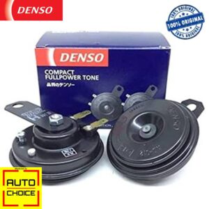Denso Compact Full Power Tone Universal Horn Set of 2 for Motorbike/Car