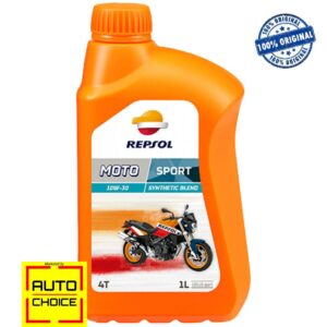 Repsol 10W-30 Synthetic Blend (Semi Synthetic) Engine Oil for Motorbike – 1 Litre