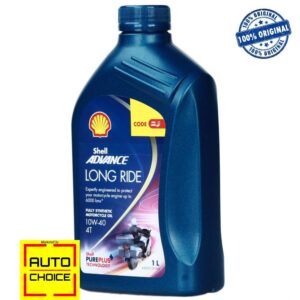 Shell Advance Long Ride 10W-40 Synthetic Engine Oil for Motorbike – 1 Litre