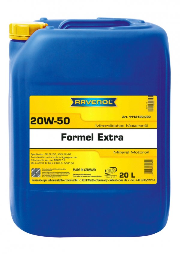 RAVENOL Formel Extra SAE 20W-50 Mineral 20L