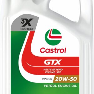 Castrol GTX ESSENTIAL Car Engine Oil – 20W-50 Mineral – 4 L